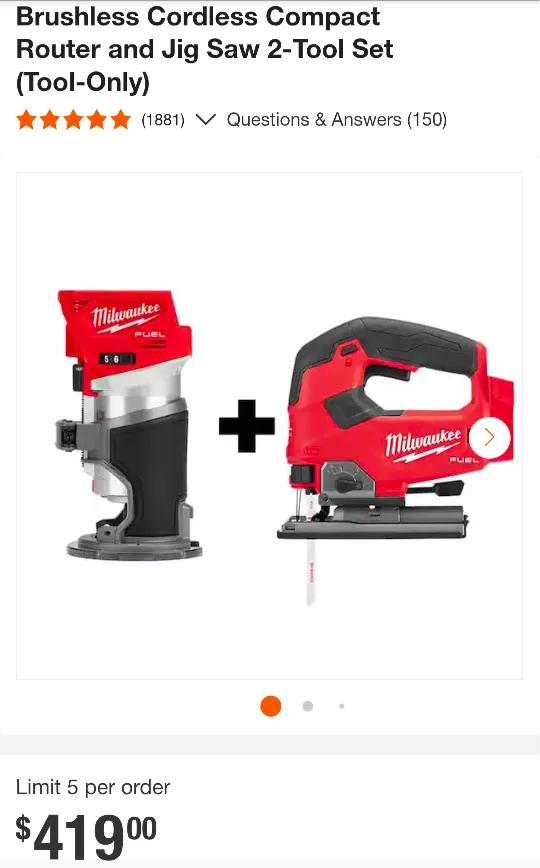 M18 Milwaukee FUEL Jigsaw + FUEL Compact Router image indicator(2)