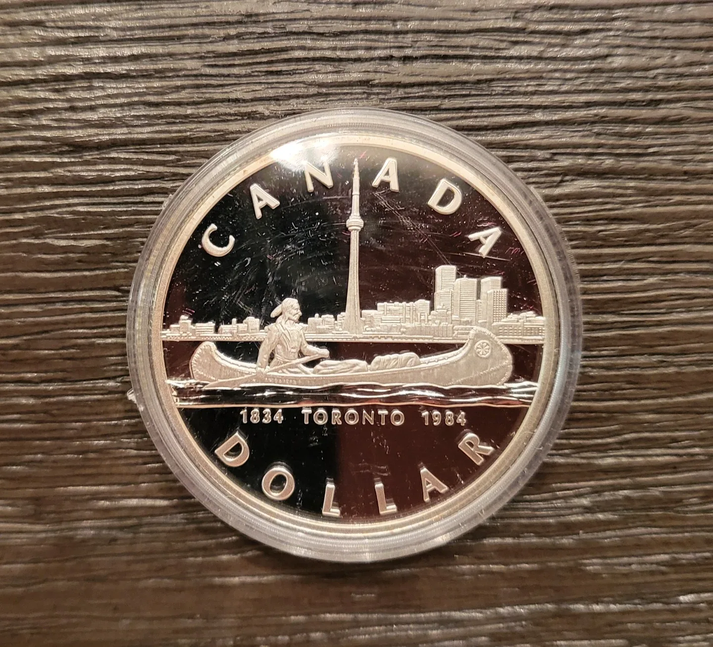 1984 Royal Canadian Mint Toronto Silver Dollar v
