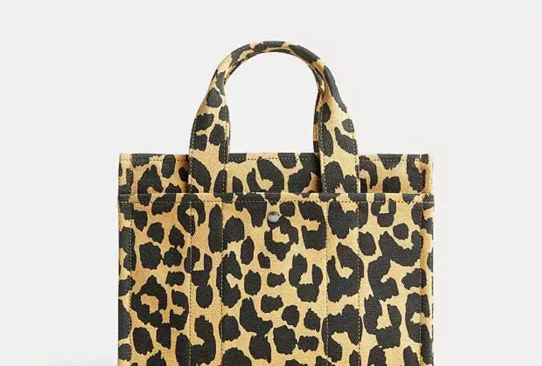 Coach Leopard Print Canvas Tote 26 image indicator(7)