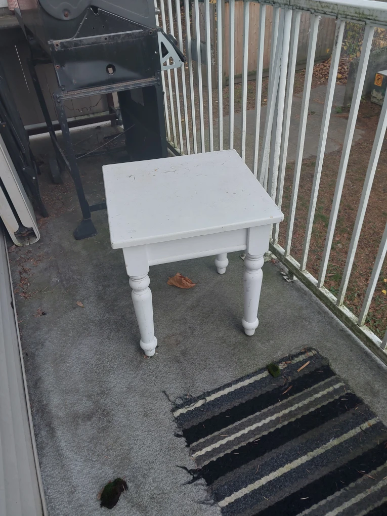 White Wooden Side Table 🥕