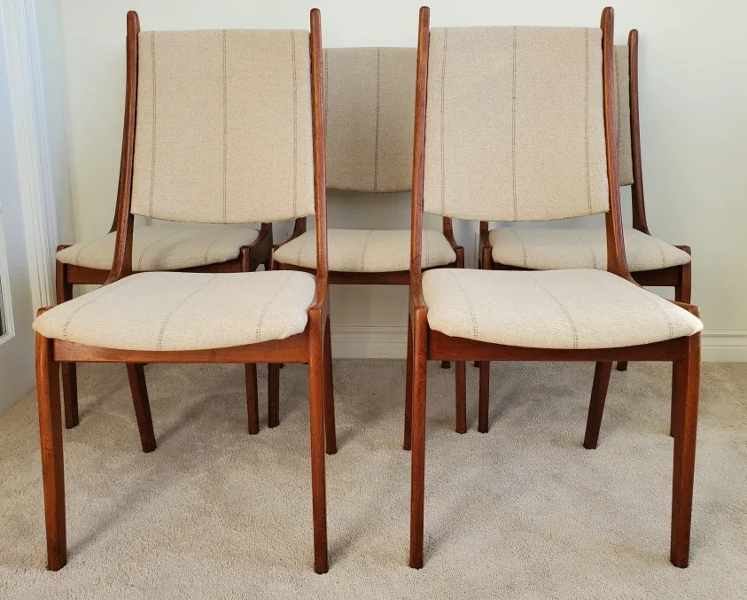 MCM Danish Teak Chairs by Korup Stolefabrik - Set of 5 image indicator(3)