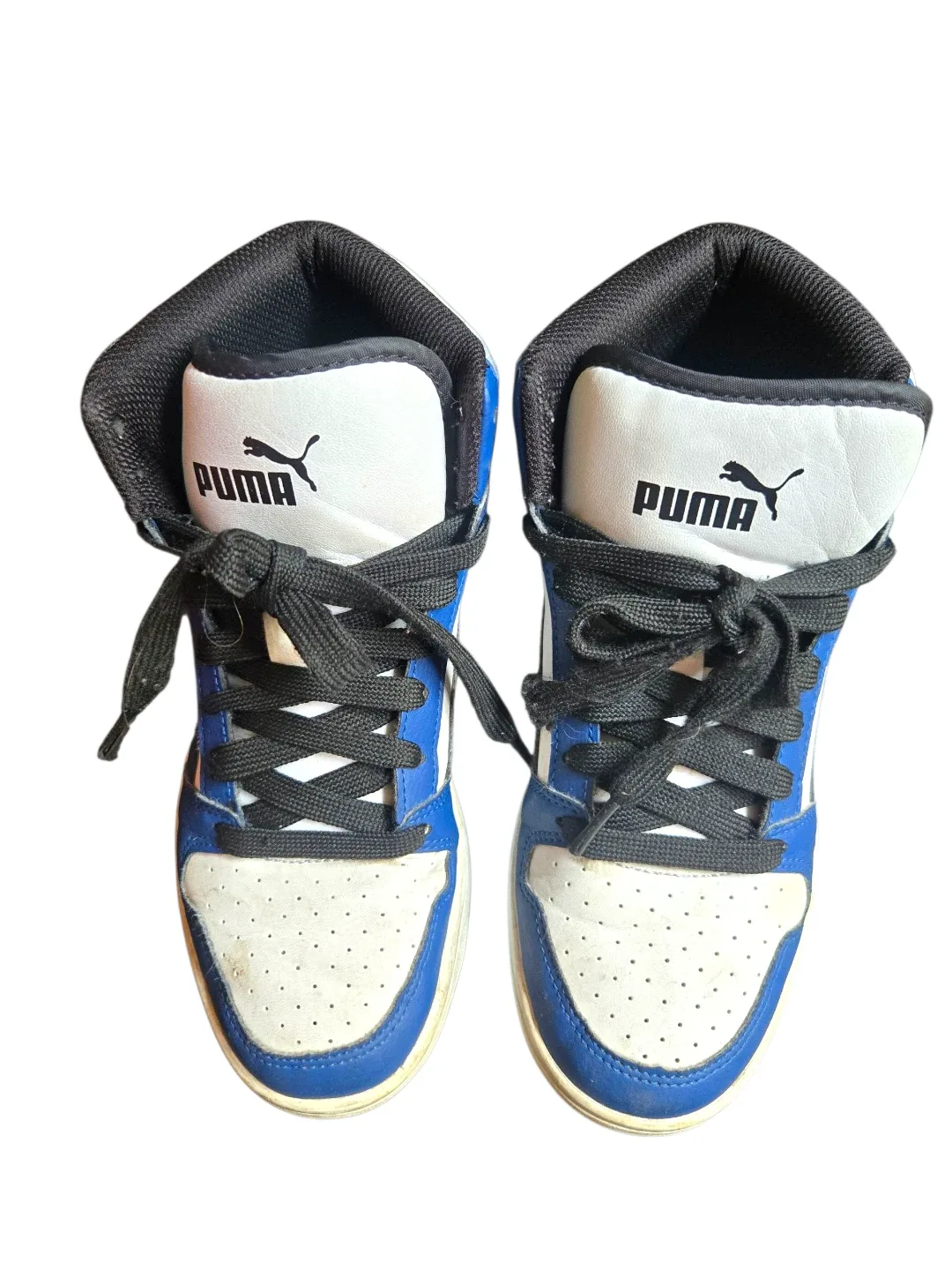 PUMA Rebound Layup High Top Sneakers Blue White Size 5C image indicator(8)