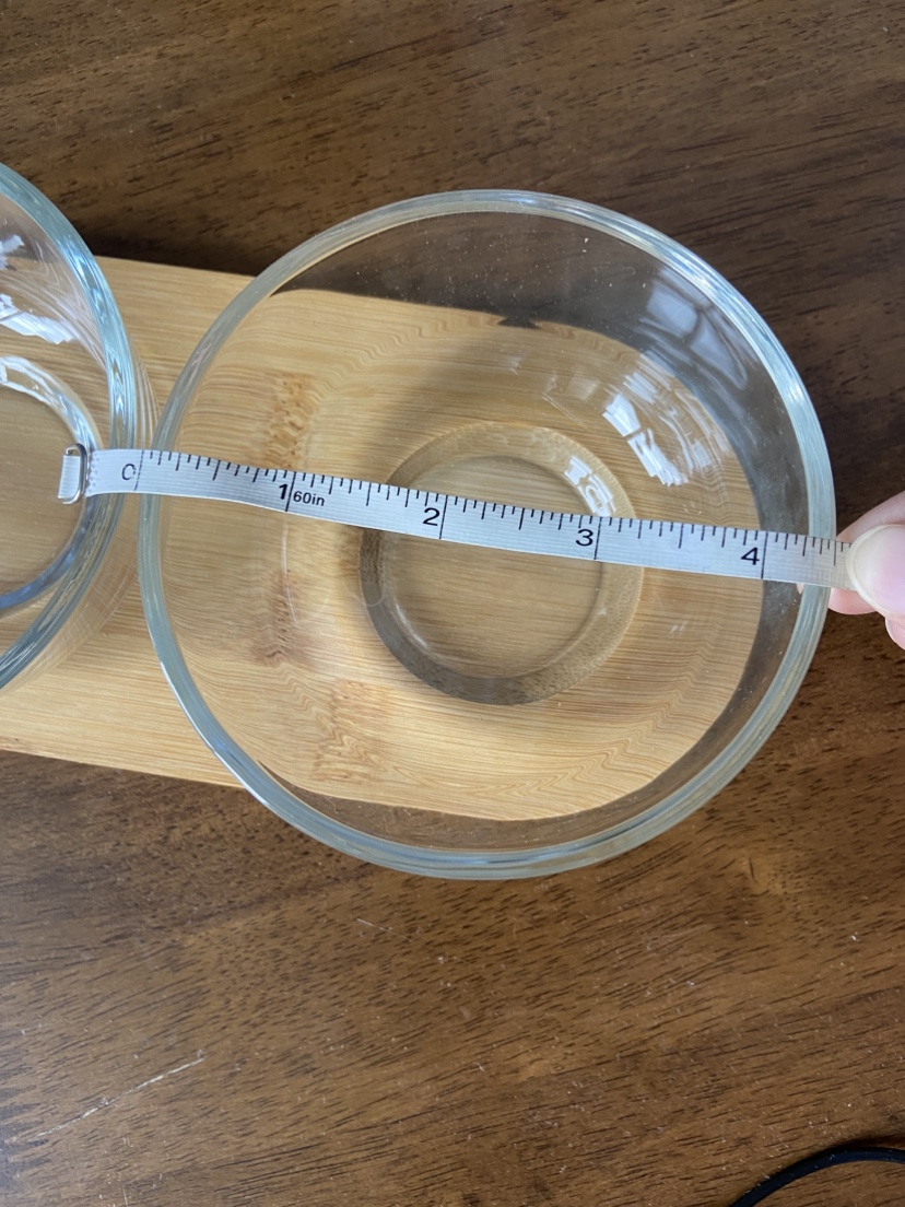 Glass serving Bowls with tray - photo 3