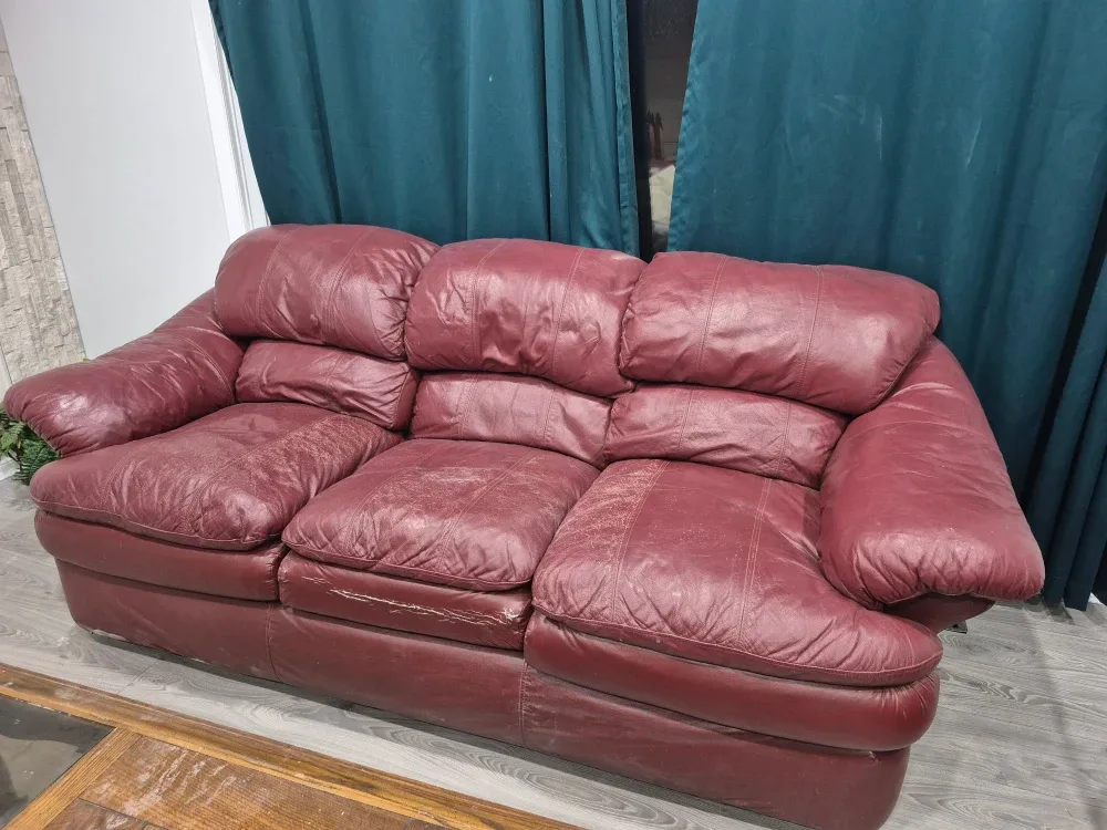 Burgundy Sofa Set