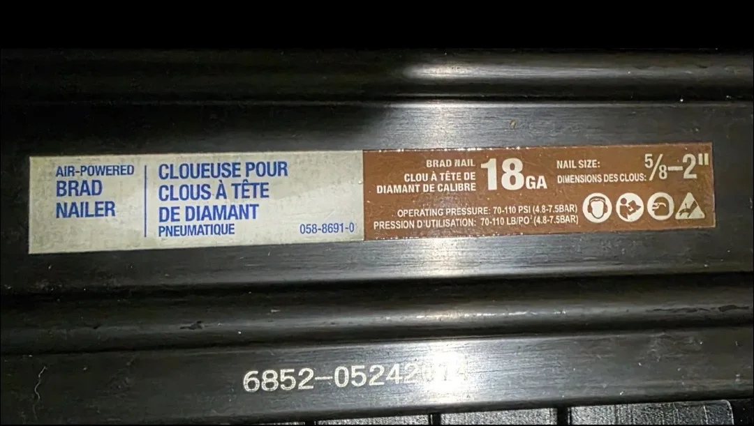 Like New Mastercraft Air Powered Brad Nailer With Nails And Oil image indicator(3)