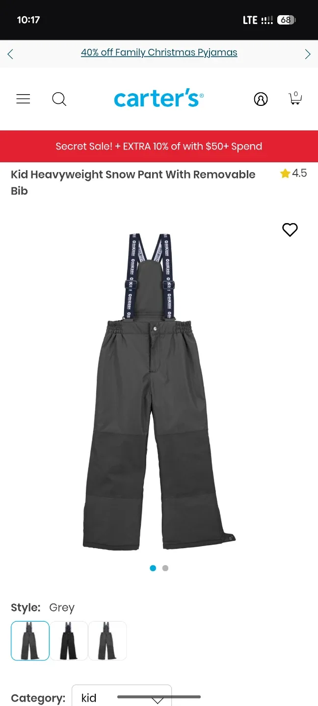 OshKosh B'gosh Grey Snow Pants image indicator(4)