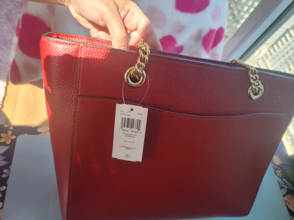 Coach Leather Market Tote - Red - photo 3