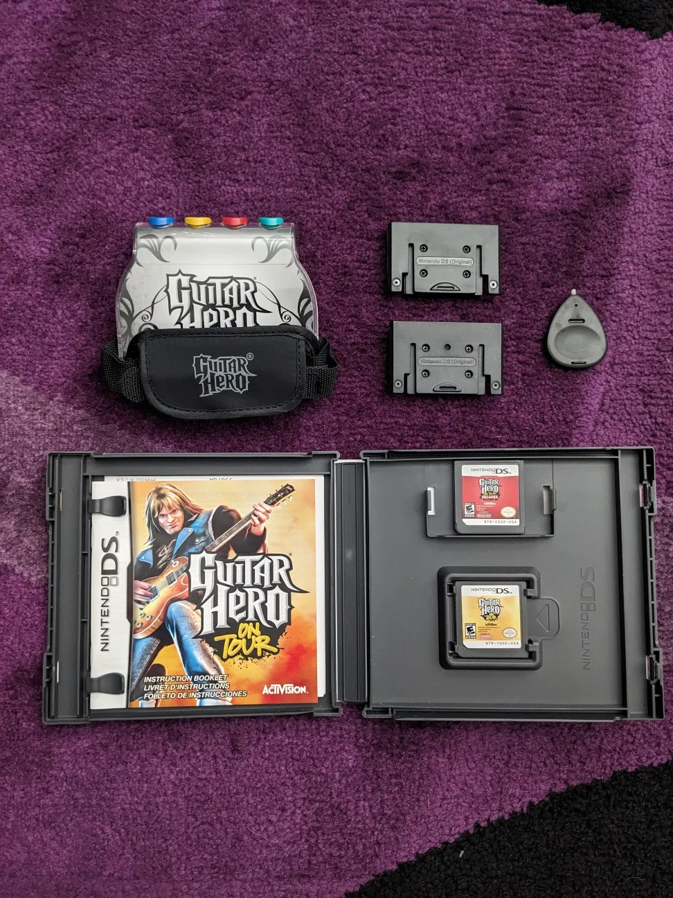 Two Guitar Hero On Tour Games Plus Accessories for Nintendo DS