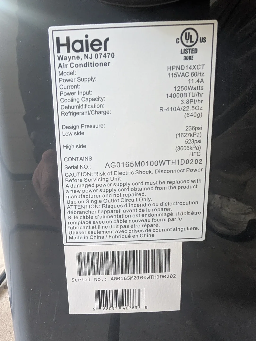 Haier Portable Air Conditioner image indicator(6)