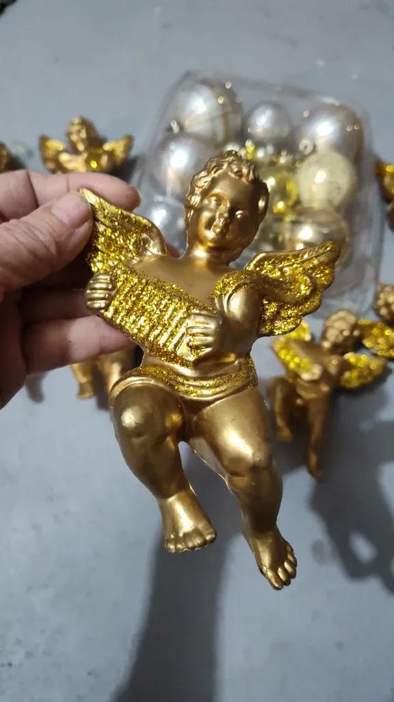 9 Gold Angel & Ornament Set image indicator(2)