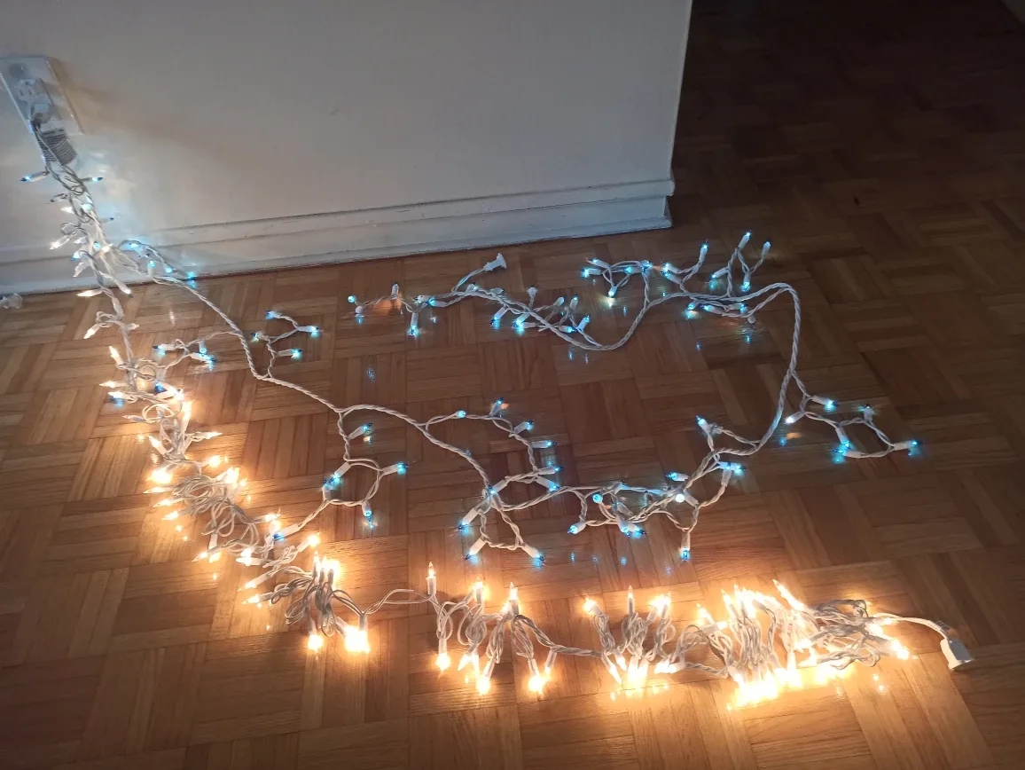 String of Christmas Lights - White Wire thumbnail