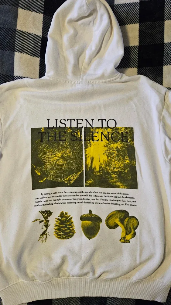 H&M 'Listen To The Silence' Hoodie - Size M image indicator(2)
