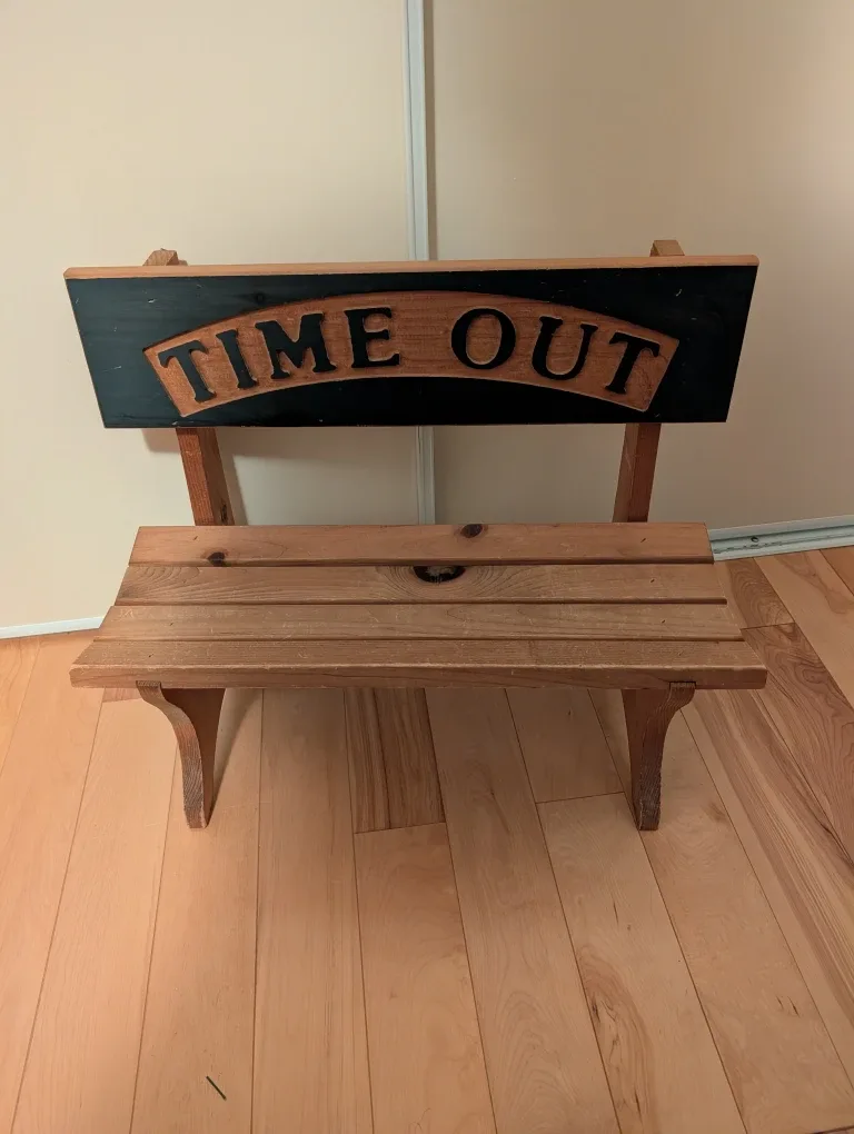 Wooden "Time Out" Bench - Kids Size