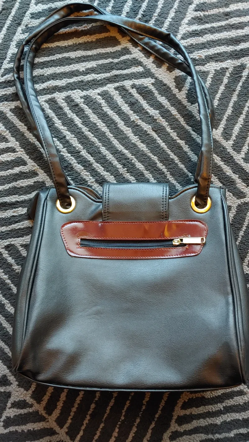 Lotus Black & Brown Leather Hand Bag image indicator(5)