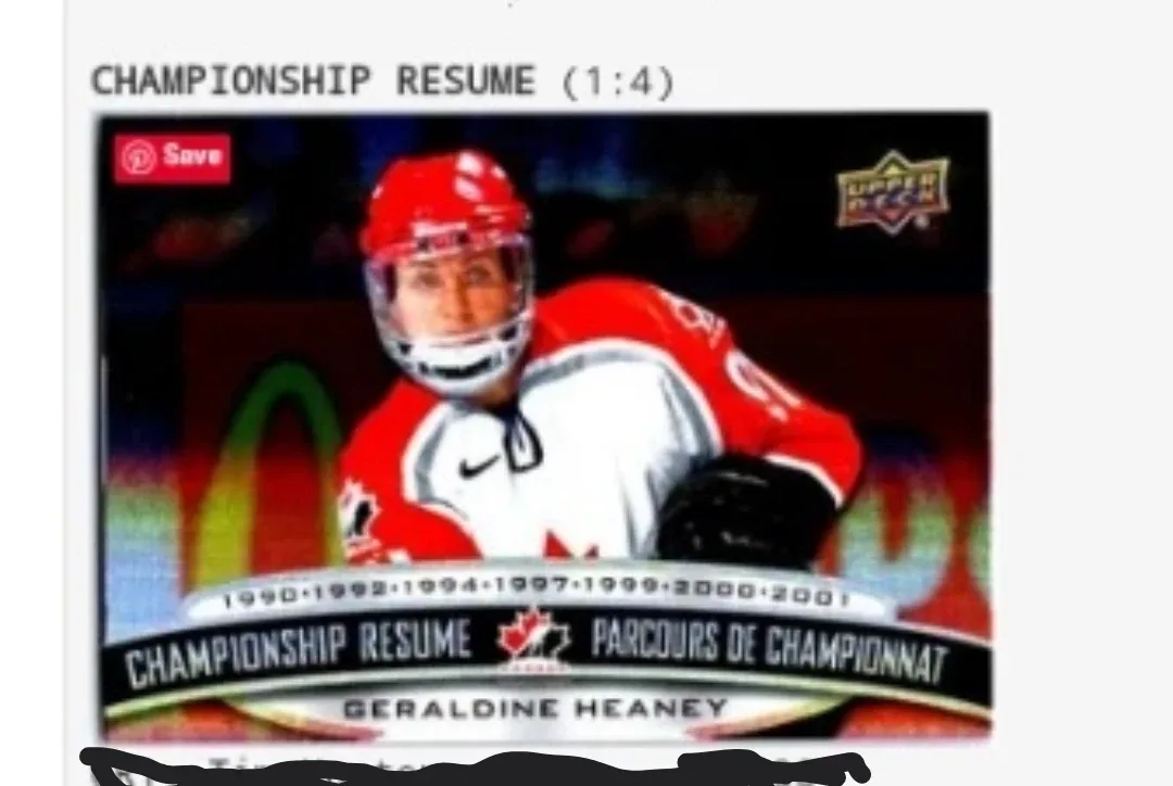 Geraldine Heaney Upper Deck Hockey Card