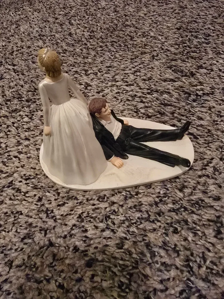 Wedding Cake Topper - Bride & Groom Figurine