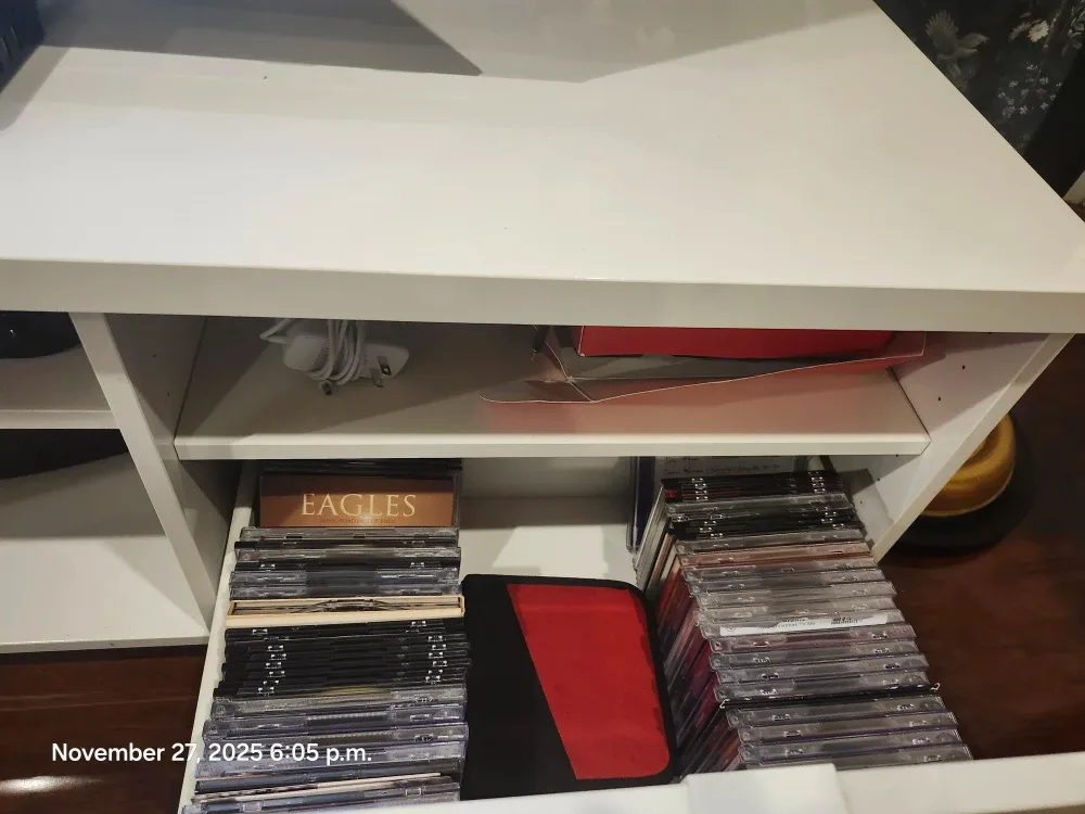 White TV Stand with Storage image indicator(2)