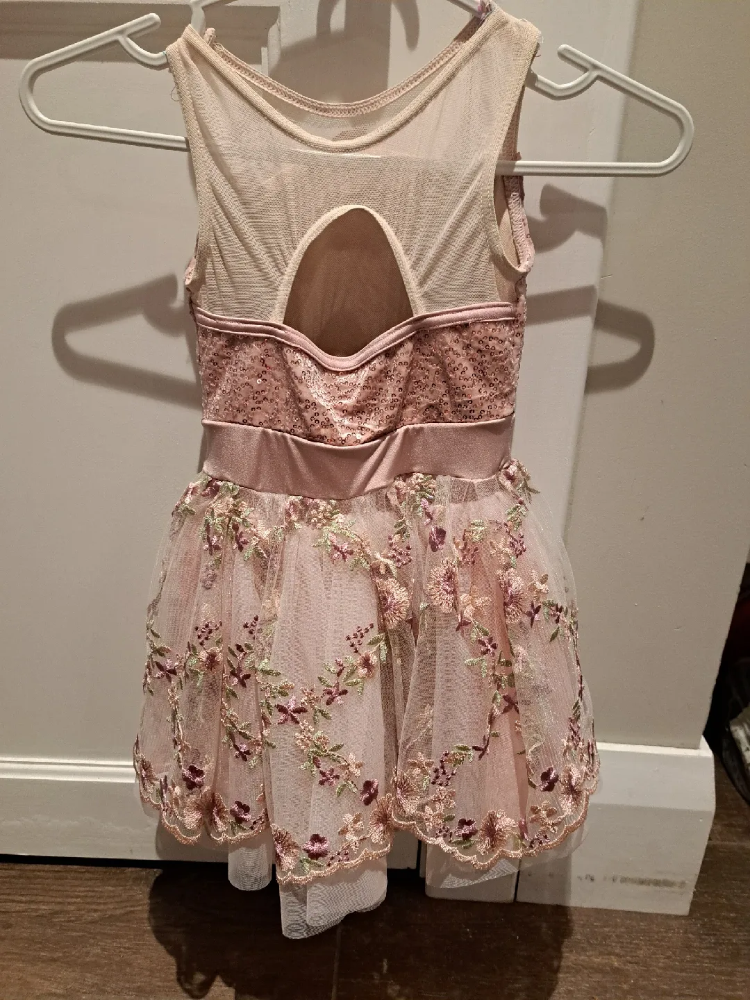 Girl's Pink Floral Dress image indicator(2)