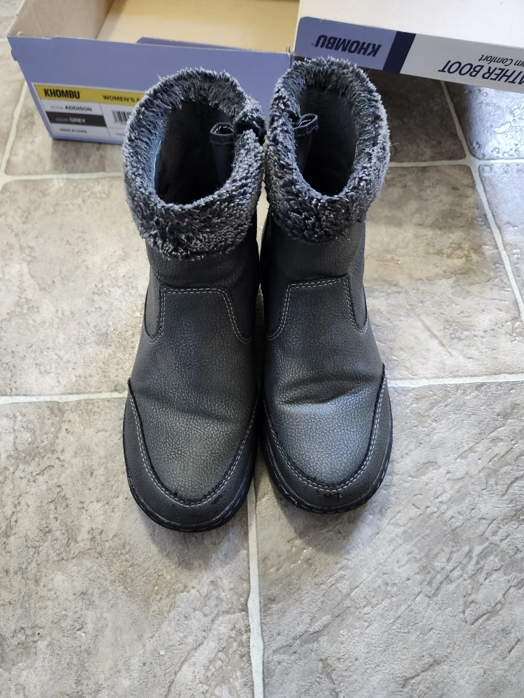 Khombu Addison Women's Size 6 Grey All-Weather Boots - photo 3