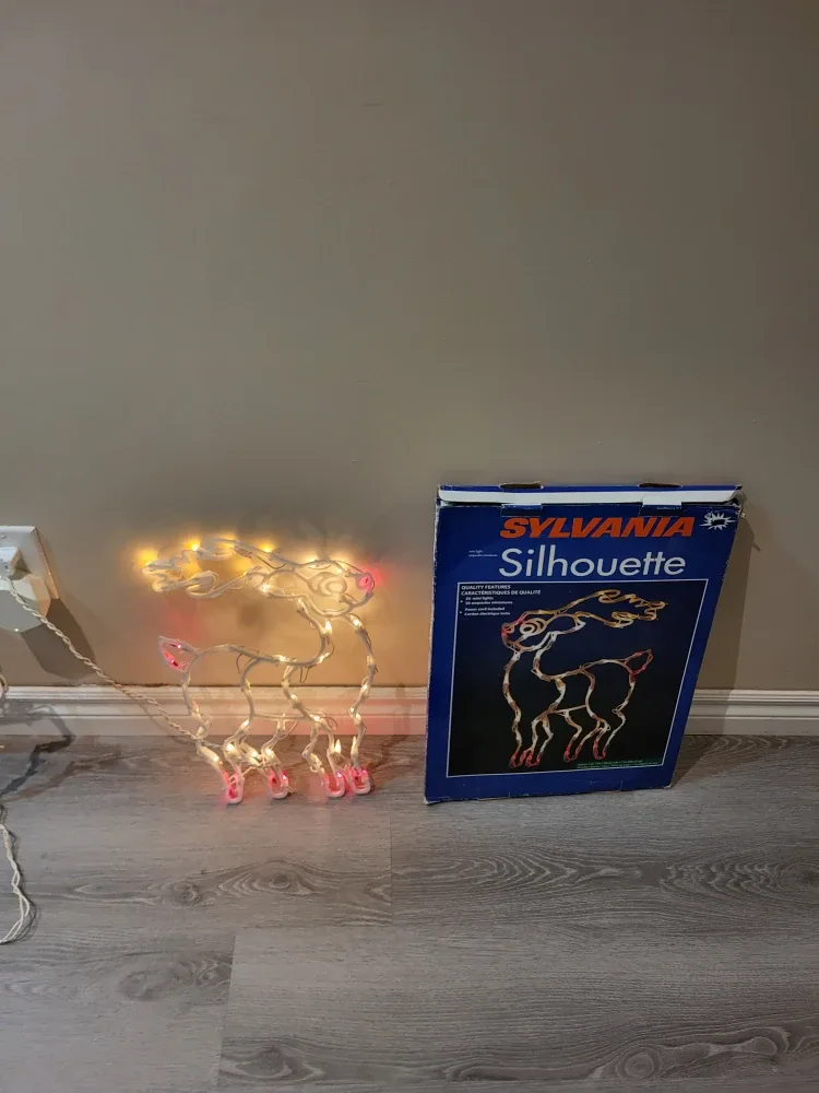 Snowman and Reindeer Window Light - 15in x 11in image indicator(2)