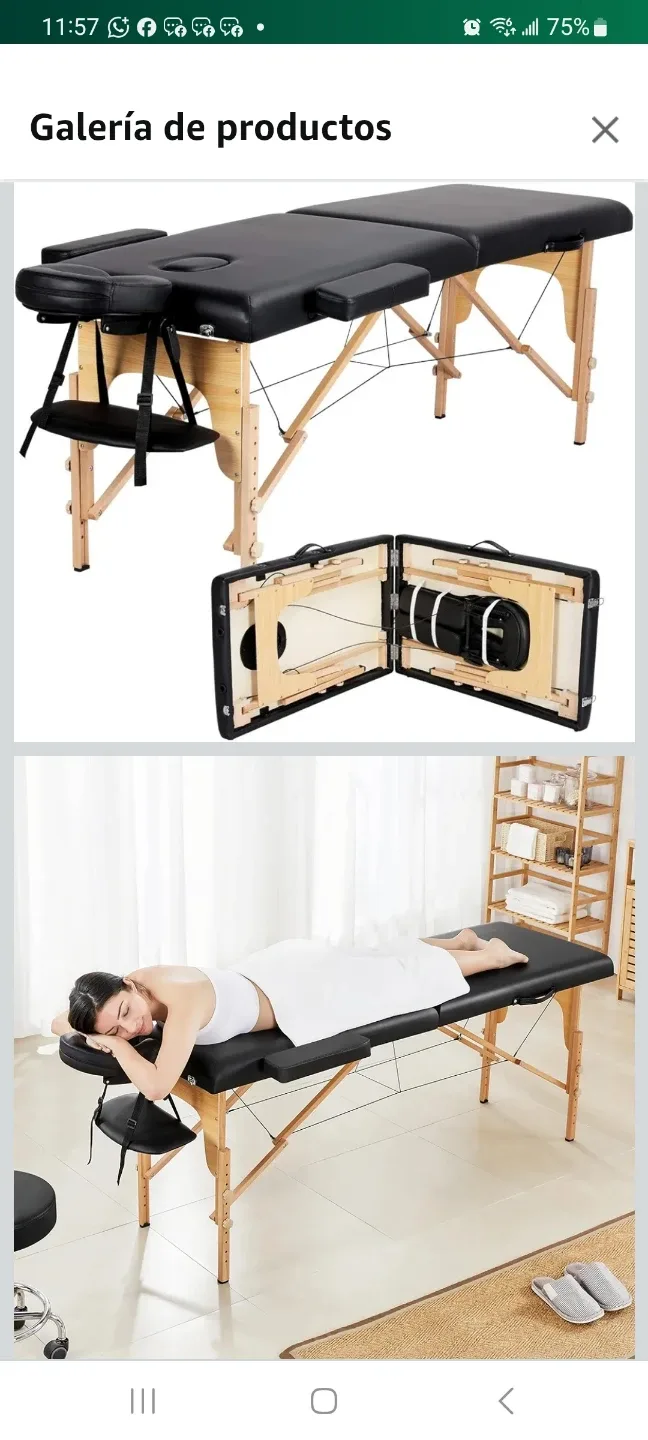 Portable Massage Table - Black