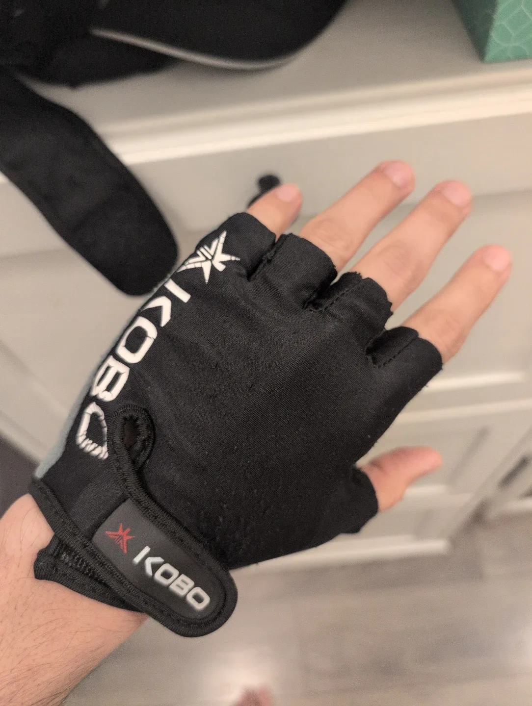 KOBO Black Cycling/GYM Gloves image indicator(4)