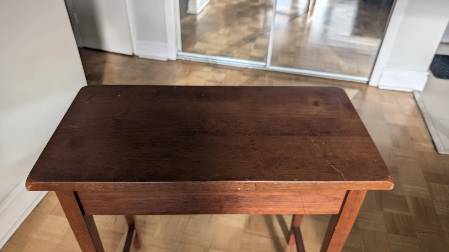 Wooden Desk / Console Table with 3 Drawers – Great Condition! - photo 2