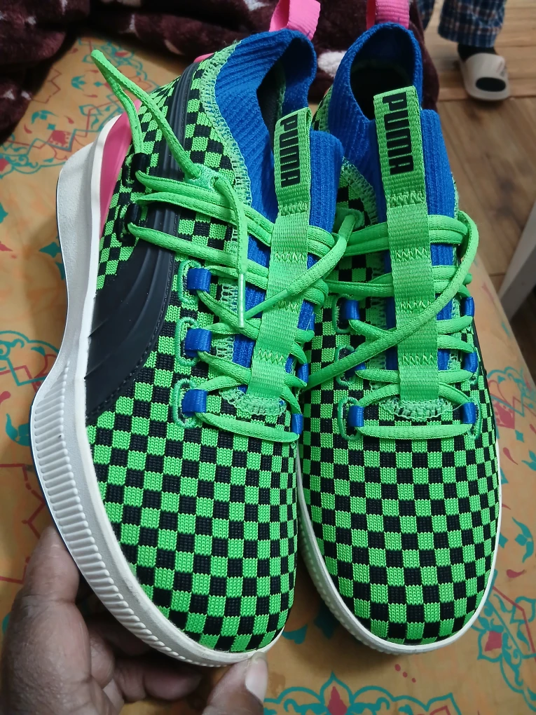 Puma Green Checkerboard Sneakers - photo 5