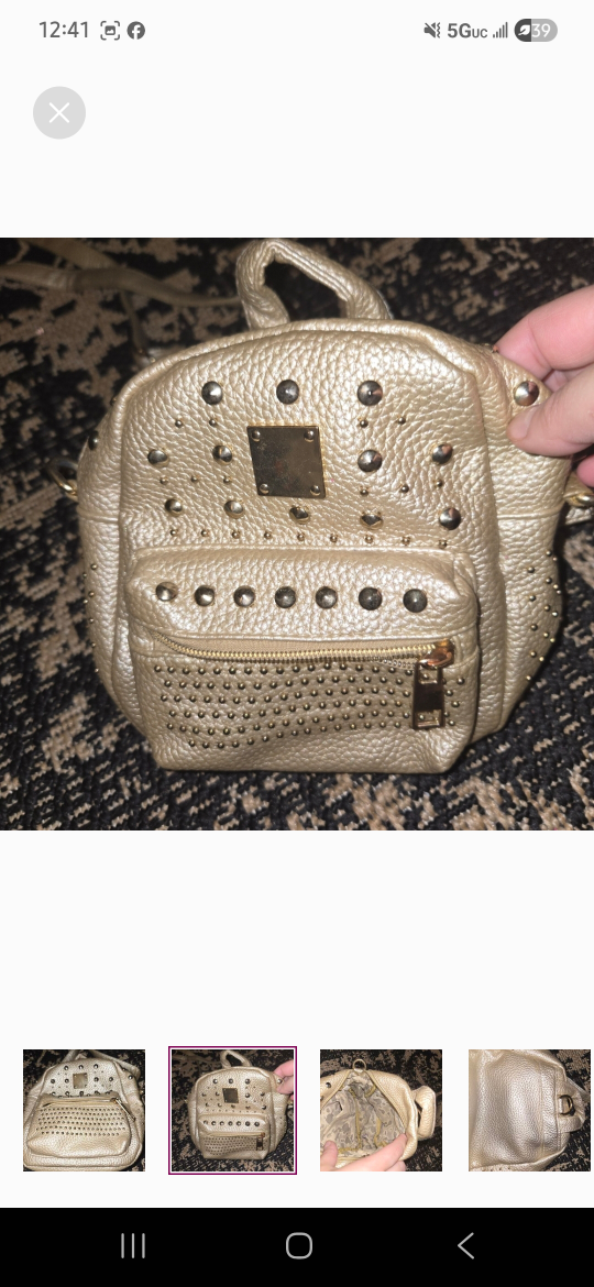 gold studded women small bag