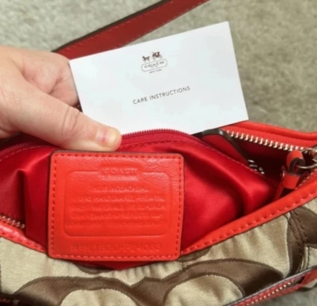 Coach Signature Demi Bag - Orange Trim - photo 2