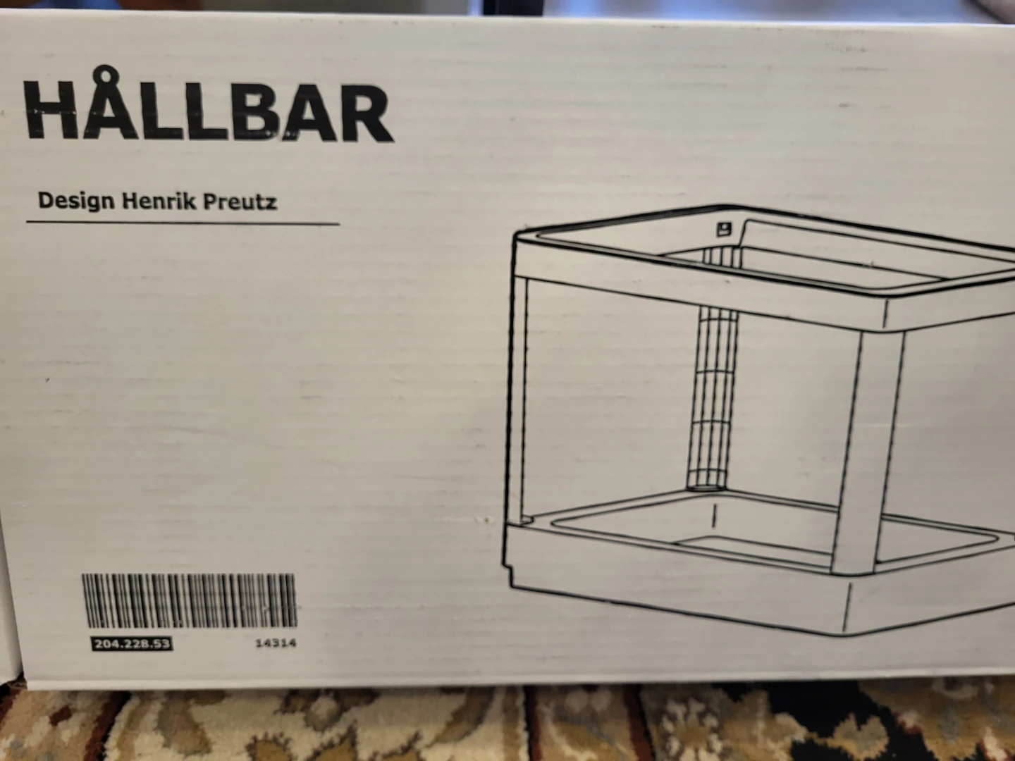 IKEA HÅLLBAR Storage Frame, White, 17 3/4x10 3/8x12 3/8 "