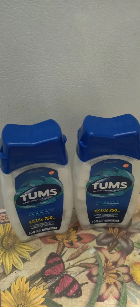 Tums Peppermint Extra Strength 750mg Antacidx2