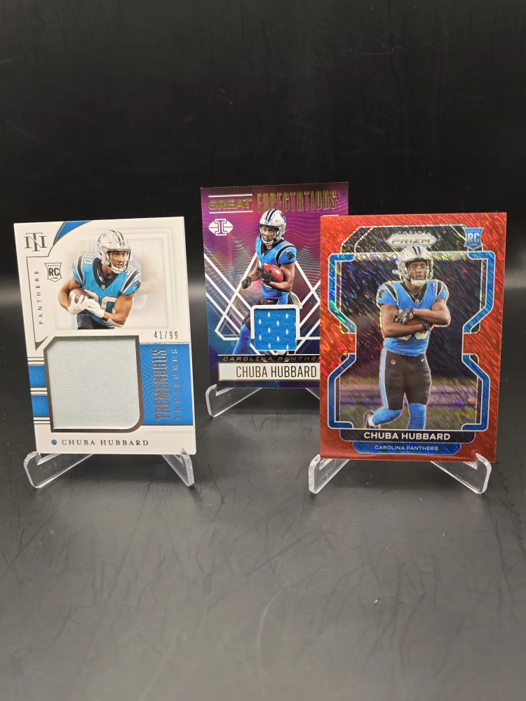 Chuba Hubbard Carolina Panthers Lot Of 3 Cards