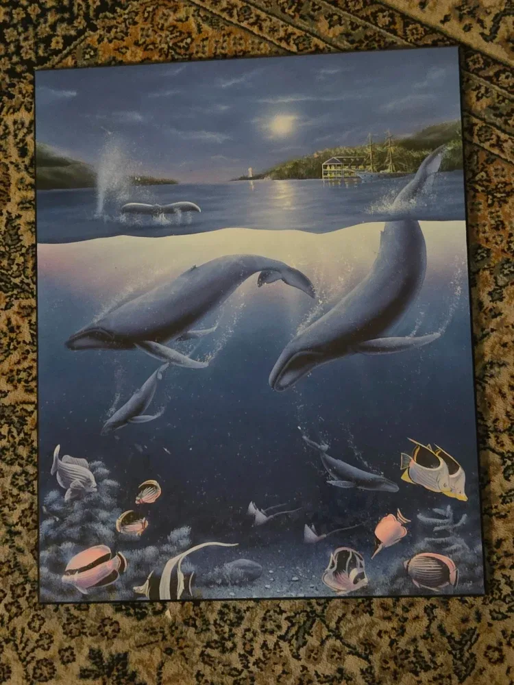 Whale wall hanging