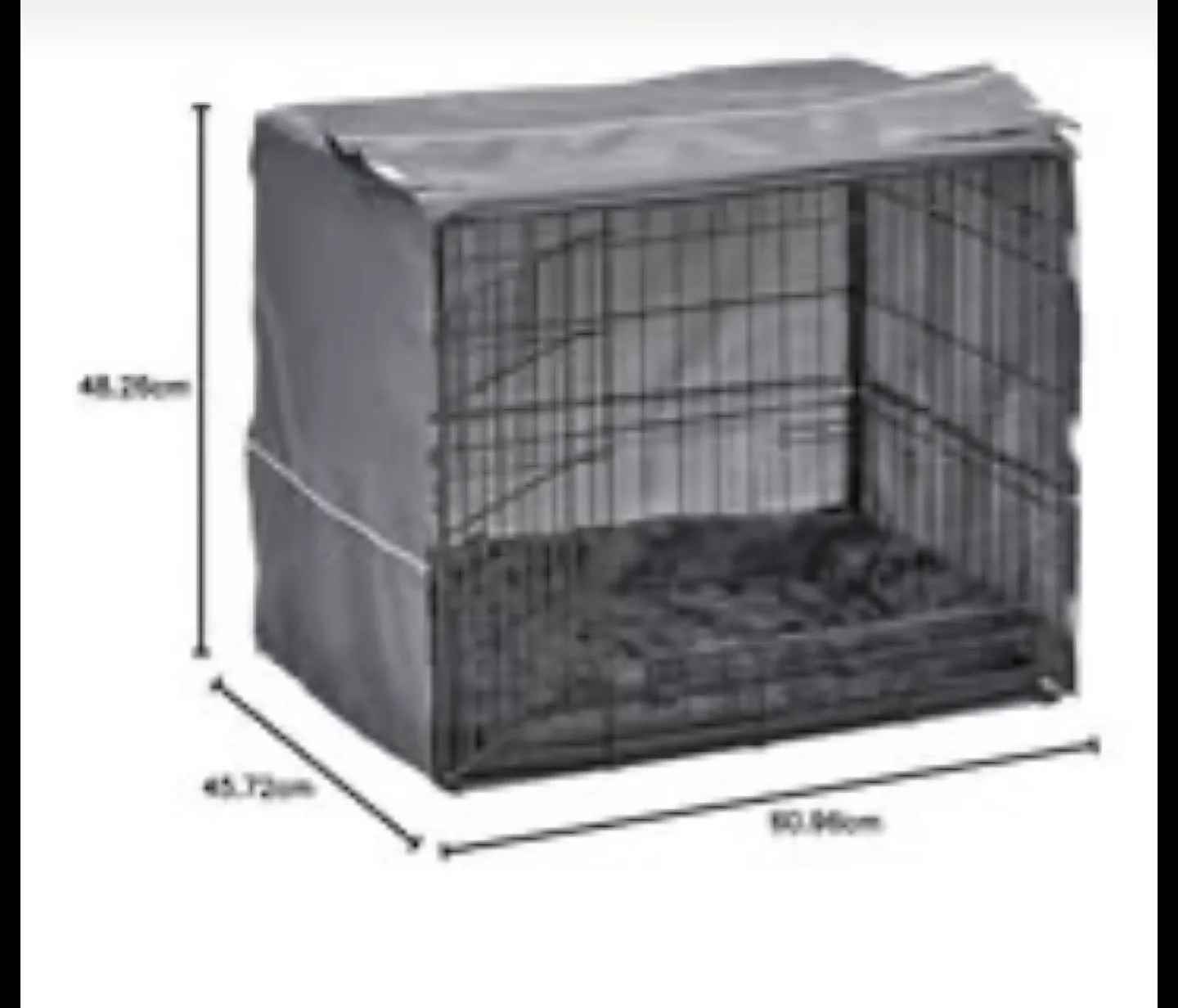 Dog Crate with Bed & Cover