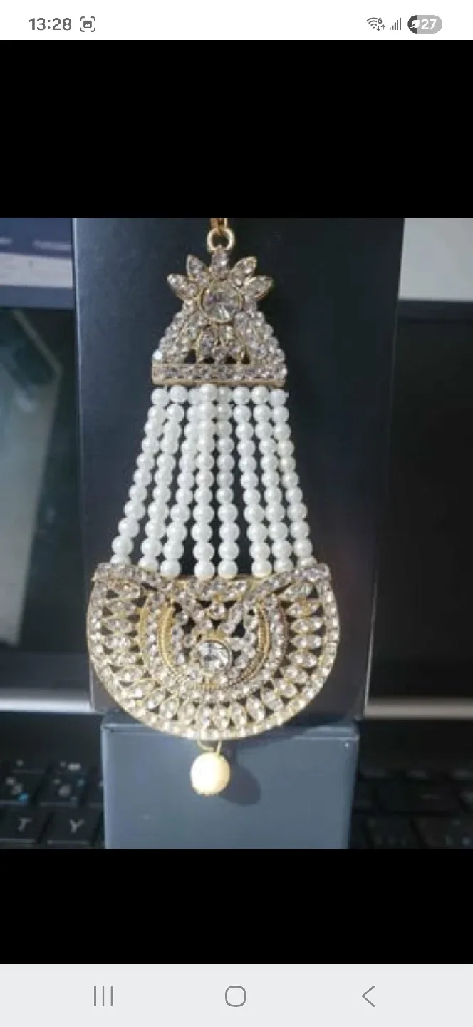 Pearl & Crystal Tikka Jewellery