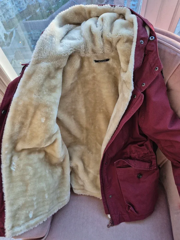 KOOKAI Burgundy Winter Coat image indicator(2)