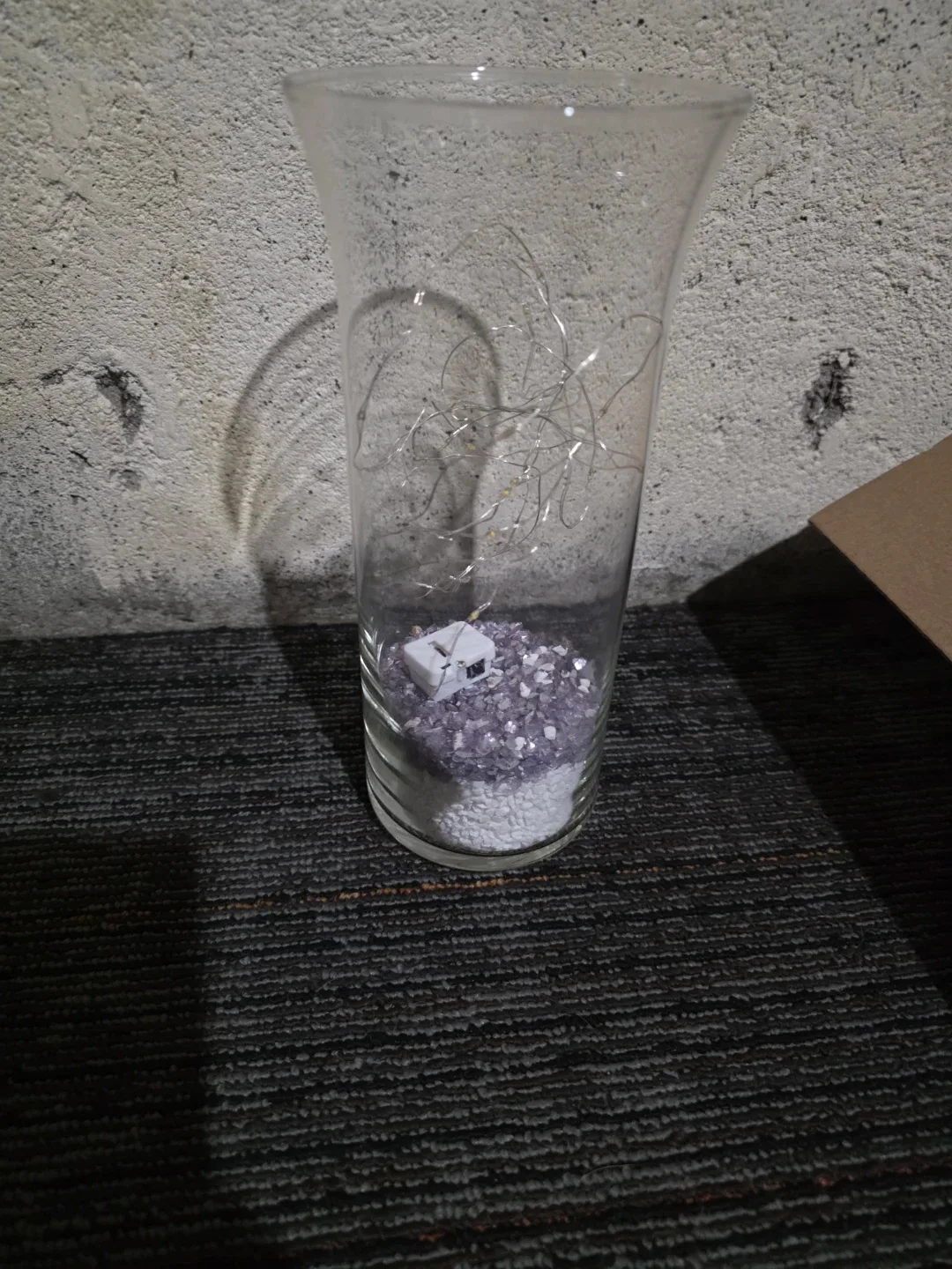 Glass Vase with Fairy Lights