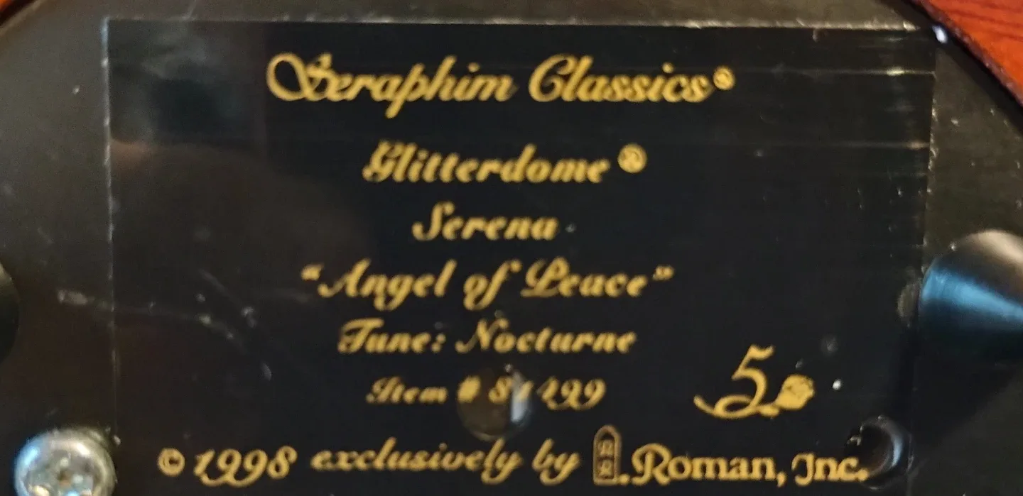 SERAPHIM CLASSICS ANGEL AND LION #81499 MUSICAL SNOW GLOBE image indicator(3)