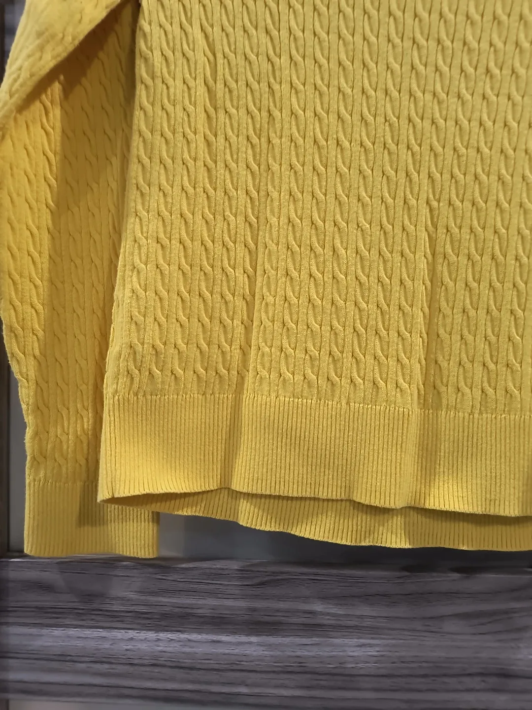 Tommy Hilfiger Yellow Cable Knit Sweater image indicator(6)