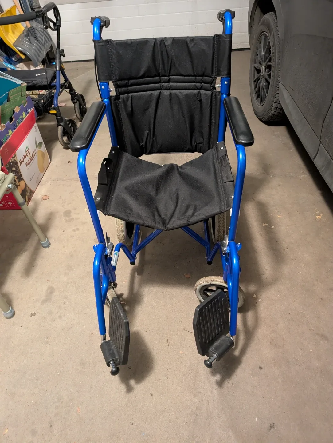 Blue Wheelchair - Lightweight & Foldable
