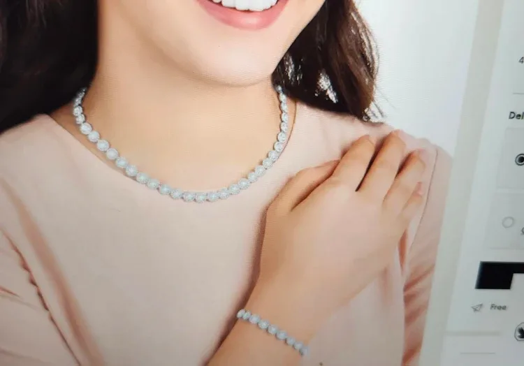 Swarovski Crystal Necklace, Bracelet & Earrings Set image indicator(2)