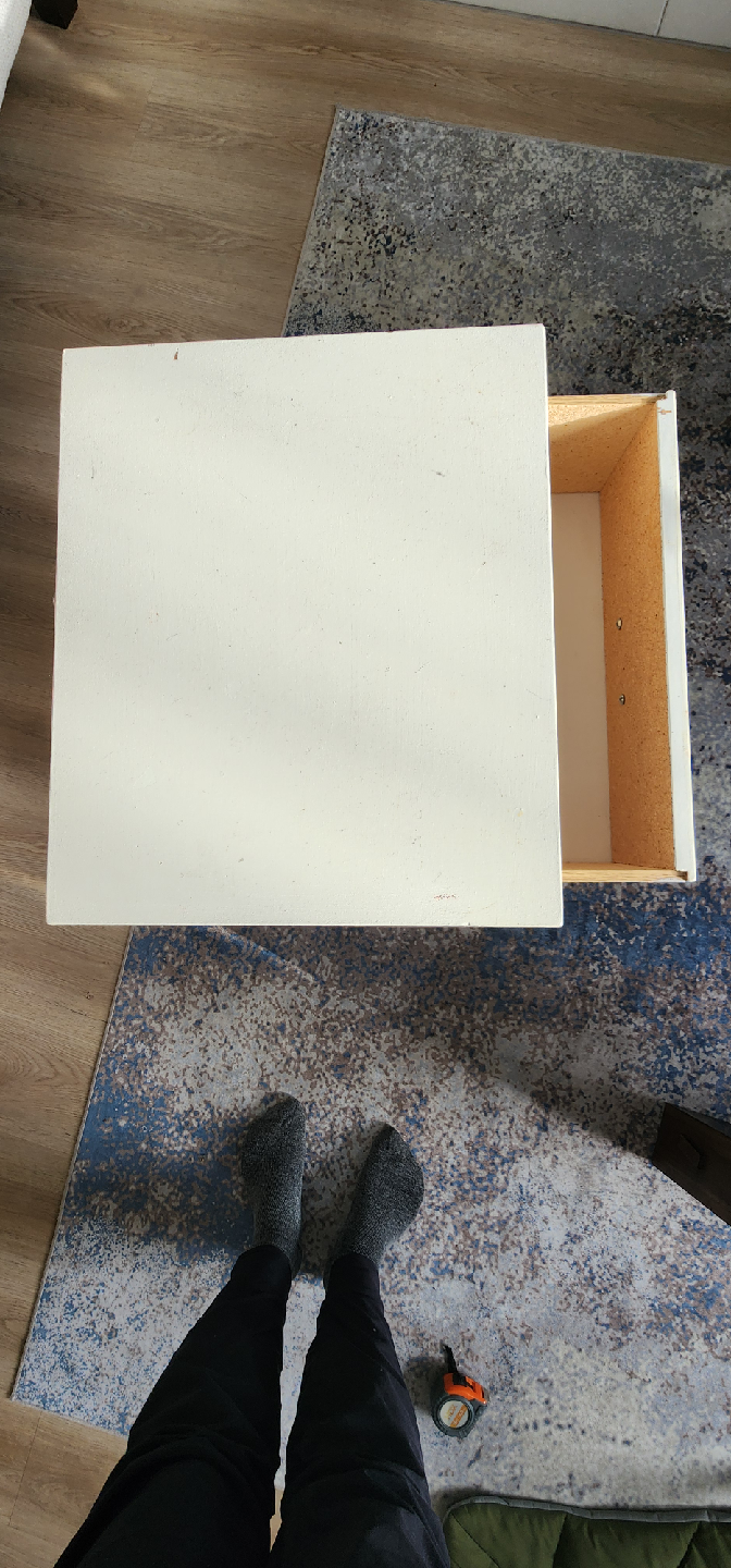 White 2-Drawer Bedside Table - photo 4