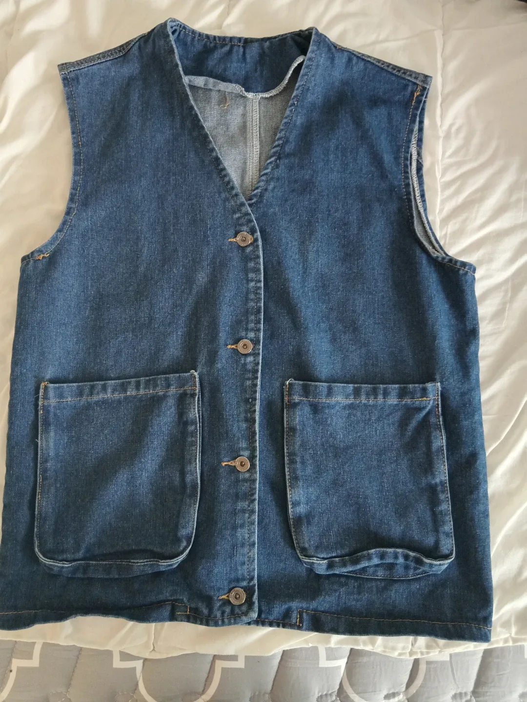 Denim Vest with Pockets