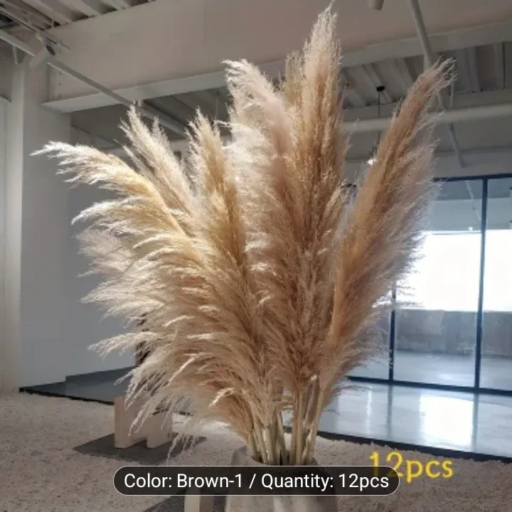 12 stalks ,Pampas Grass Decor image indicator(2)