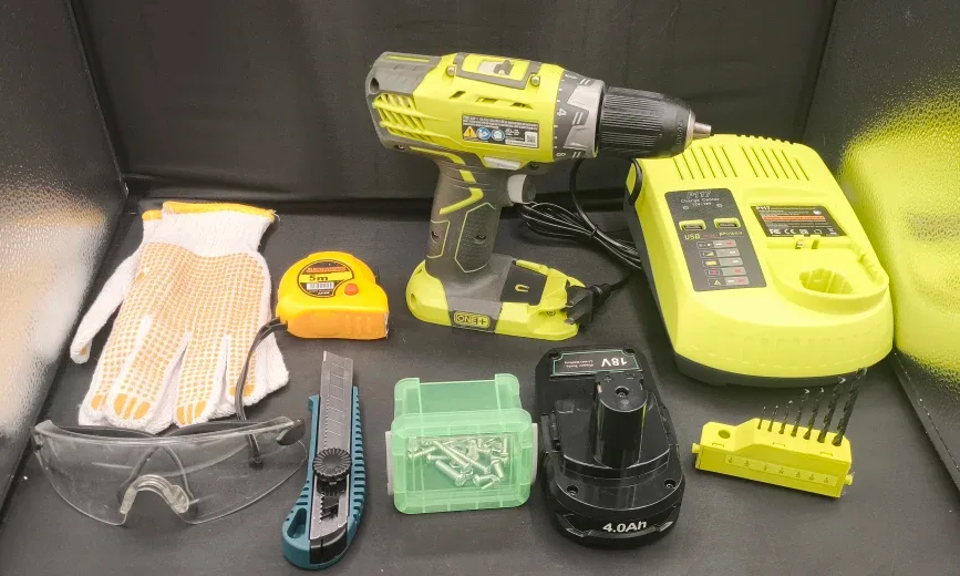 RYOBI P208B 18V Drill/Driver – Full Starter Work Pack