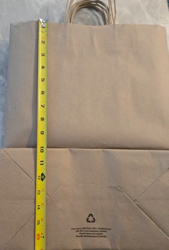 Set of Paper Bags - 100% Recycled, Made in Canada
