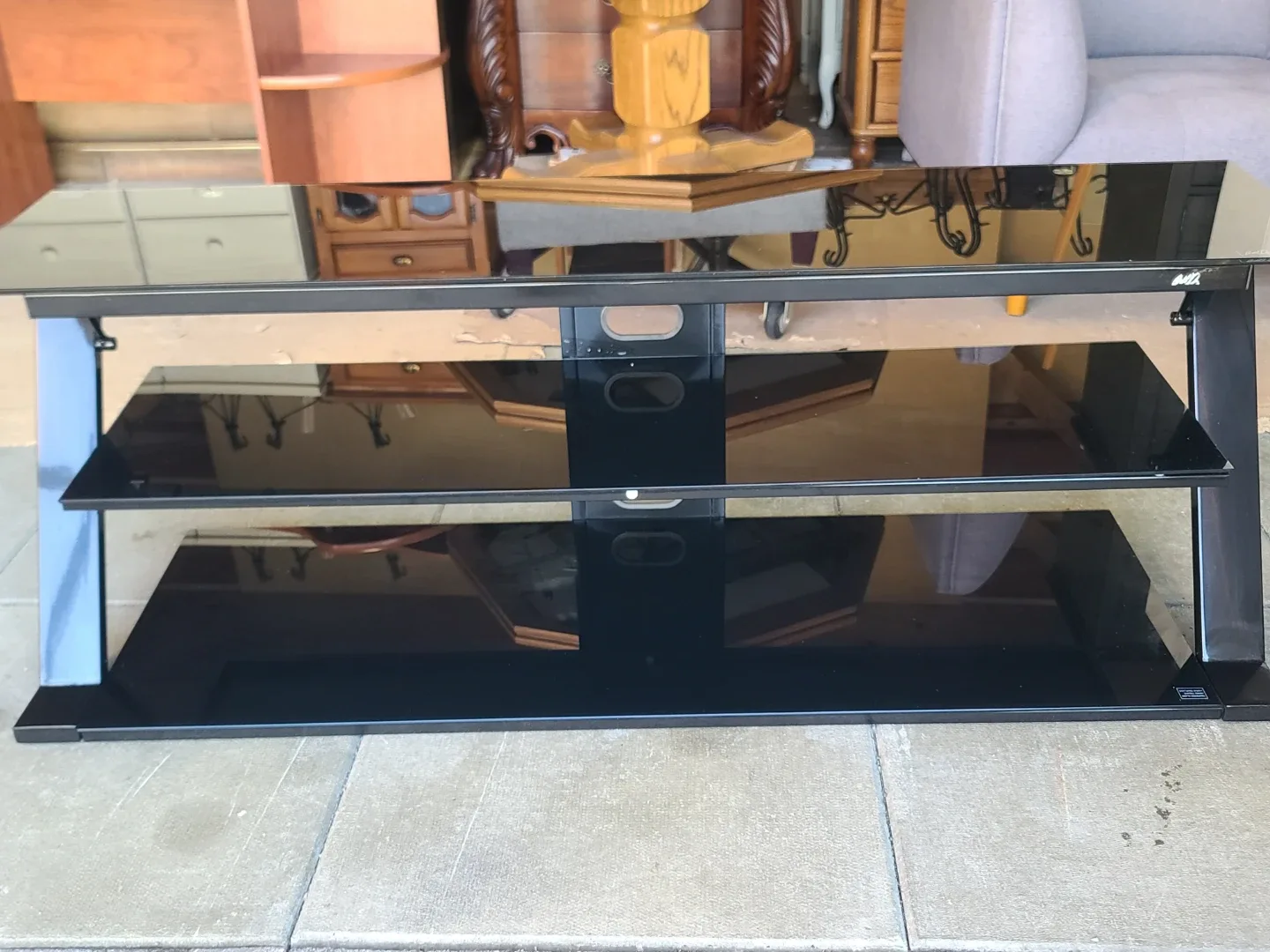 Black Glass TV Stand image indicator(2)