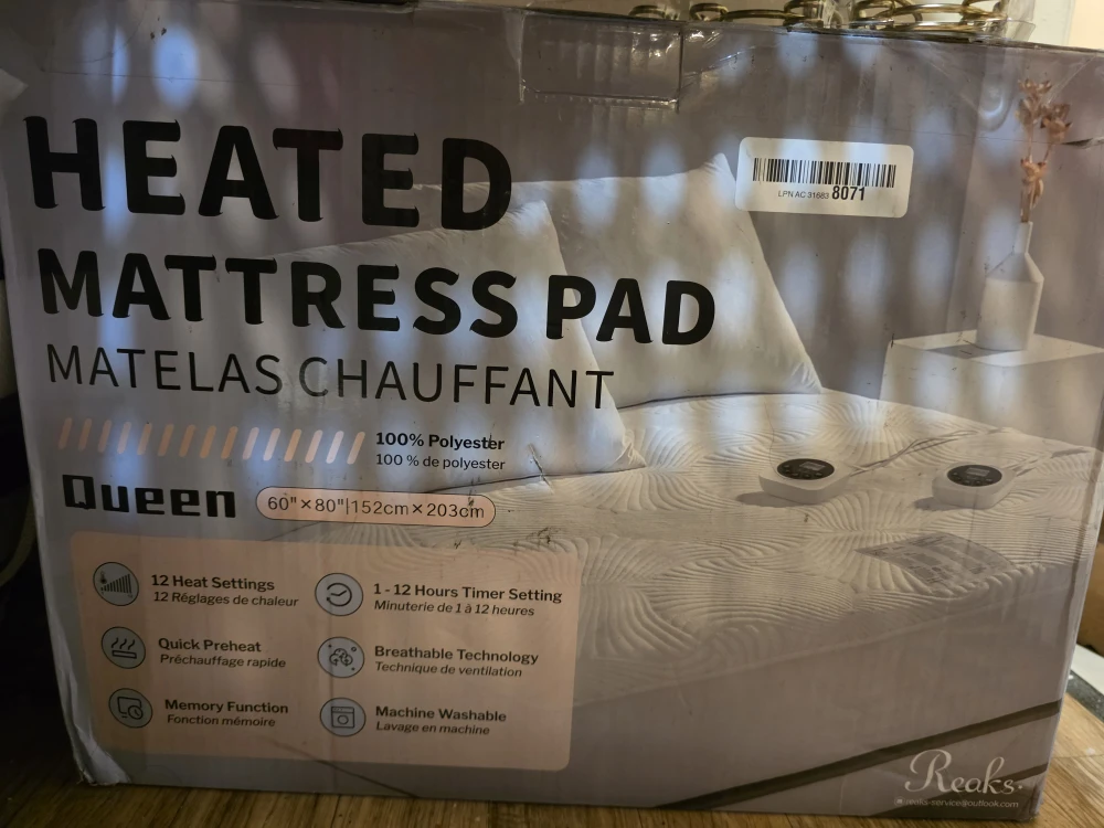 Reaks Heated Mattress Pad - Queen Size