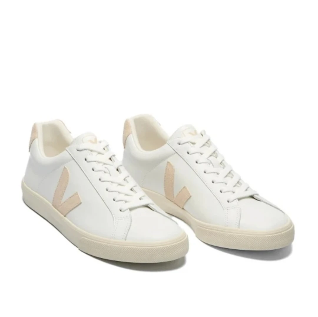 Veja Esplar Logo Leather White Sable - Size 7